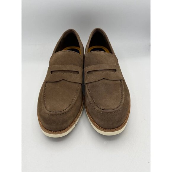 Cole Haan Flexgrand+ Men\'s Suede Penny Loafers, Color: Truffle main image 9